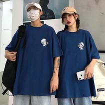 Couple summer short-sleeved t-shirt ins niche design sense suit male couple summer clothes 2020 new trend summer