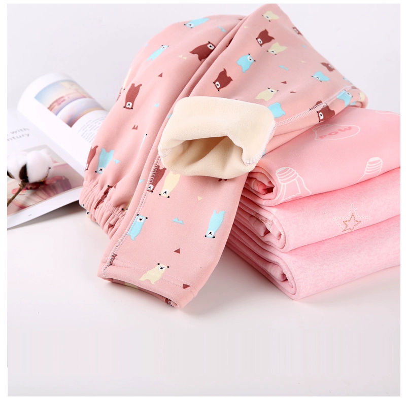 Cô gái cotton đơn mảnh quần dài trong quần trẻ em lớn ấm áp nữ sinh trung học cơ sở cộng với quần cotton nhung cô gái mùa thu và quần legging mùa đông quân dài nam