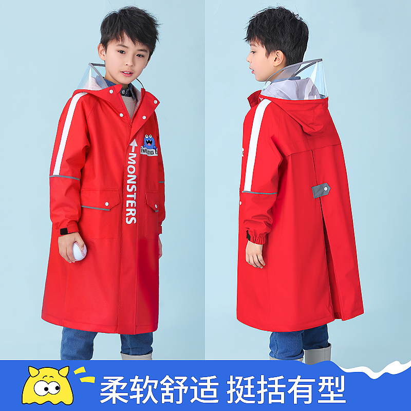 Children's raincoat boy suit waterproof full body thickened elementary school children with school clothes in school clothes girl CUHK Scout rain cape