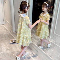 Girls dress for dress and summer clothes 2021 new Korean version little girl Ocean Gas Skirt Online Red Children CUHK Child Princess Dress