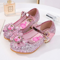 Next sara girls high heels 2022 spring and autumn new baby shoes princess elsa shoes little girl shoes