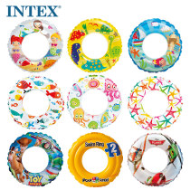 INTEX baby swimming ring Children inflatable baby bath toy floating ring Child sitting ring Armpit ring floating ring