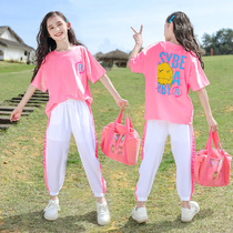 Girl Suit Summer 2023 New Children Sports Wear Net Red Ocean Gas Fried Street Great Boy Two Sets Girls Summer Clothes