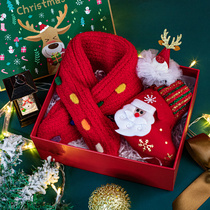 Children's hair accessories Christmas elk hairpin gift box set antlers hairband Christmas socks scarf gloves headgear