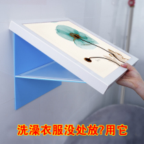 Toilet decoration telescopic simple artifact waterproof bathroom invisible storage box mural storage cabinet simple storage box