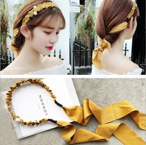 Suitable for short hair headwear hair band female hair band can tie hair ribbon slender Korean temperament fashion trend personality