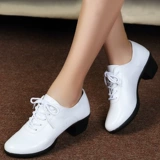 Демисезонные туфли, танцующая спортивная обувь, из натуральной кожи, мягкая подошва