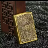 Ретро бронзовая ветрозащитная зажигалка на керосине, креативная старомодная сумка для техники