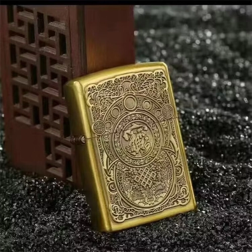 Ретро бронзовая ветрозащитная зажигалка на керосине, креативная старомодная сумка для техники