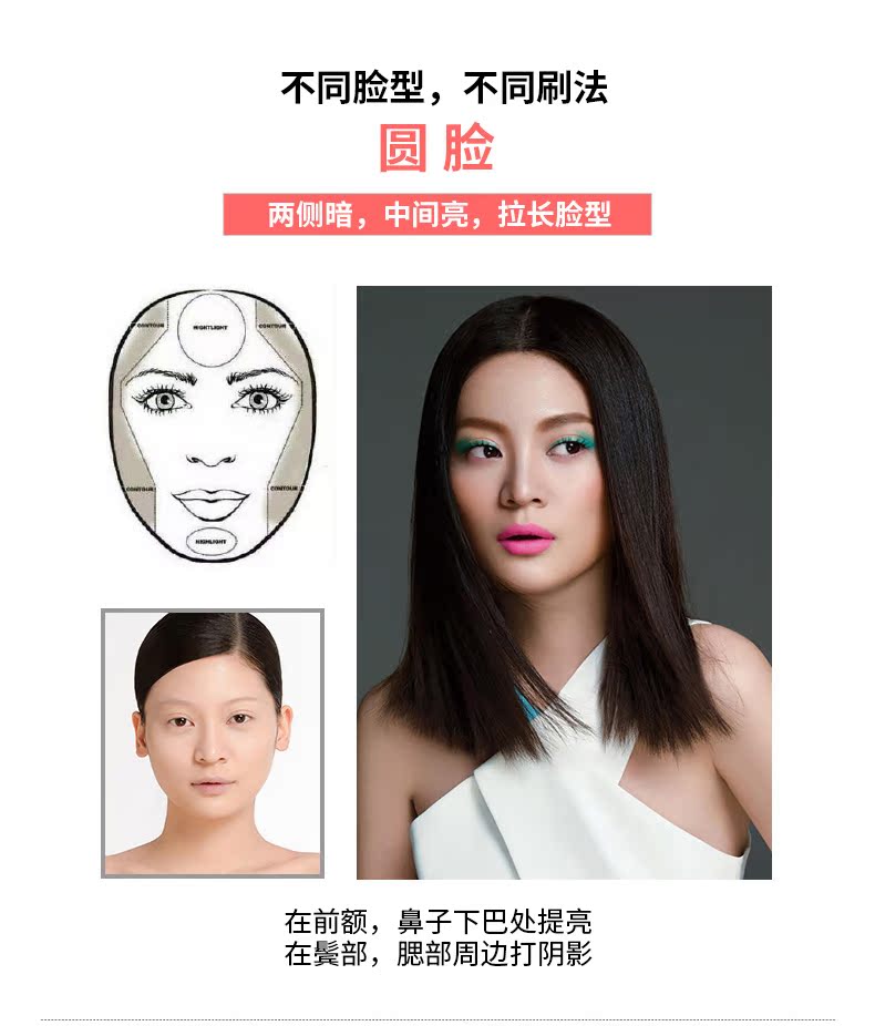 Mary ánh sáng tốt bóng tối âm thanh nổi năng lực sửa chữa bột ánh sáng cao sử dụng kép V mặt mũi bóng bột người mới bắt đầu cửa hàng xác thực phấn highlight bắt sáng
