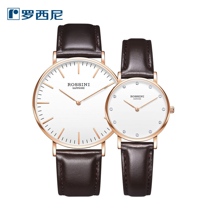 Rossini watch men's trendy quartz watch simple fashion ultra-thin waterproof couple watch women's watch DW517769