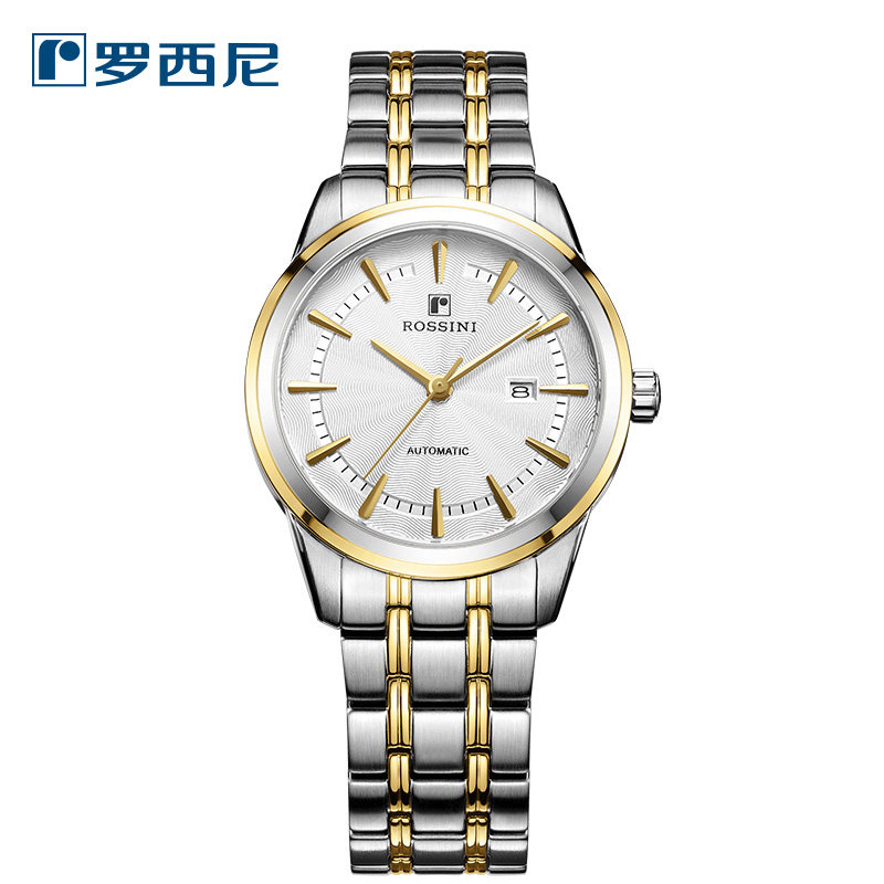 Rossini official women's watch automatic mechanical watch waterproof stainless steel calendar watch simple casual ladies watch 5666 - Taobao
