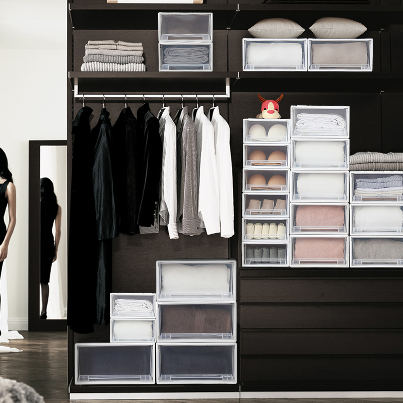 Storage box drawer storage box wardrobe clothes sorting box oversized thickened underwear wardrobe storage box cabinet