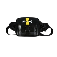 Желтая нагрудная сумка-черная (отправить три значка)