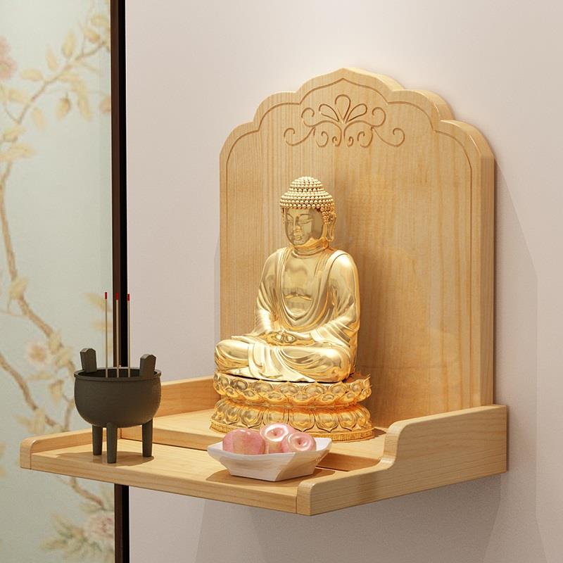 God case for home Buddha memorial to the wall wall-mounted Buddha stand for the home hanging wall chaeity shelf