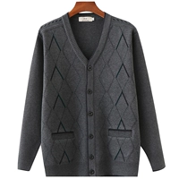 Флисовый удерживающий тепло свитер, осенний демисезонный трикотажный кардиган, для среднего возраста, увеличенная толщина