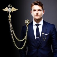 Beyond Star Chain Wings Badge, suit brooch, suit suit decoration accessories male brooches, men and men