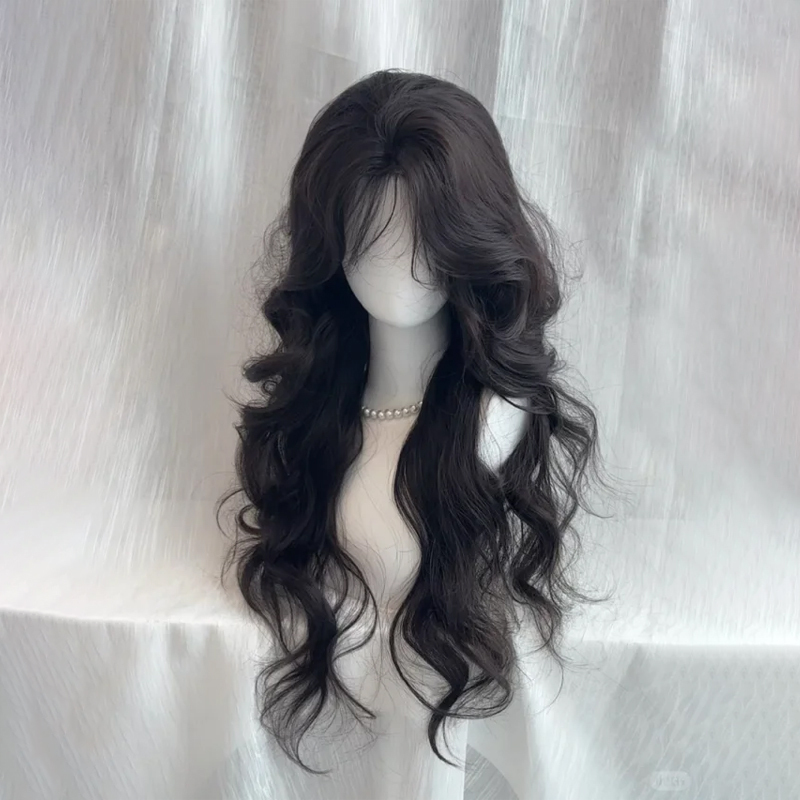 Korean-Style Princess-Like Natural-Looking Middle-Parted Long Wavy Wig for Women Korean-Style Princess-Like Natural-Looking Middle-Parted Long Wavy Wig for Women