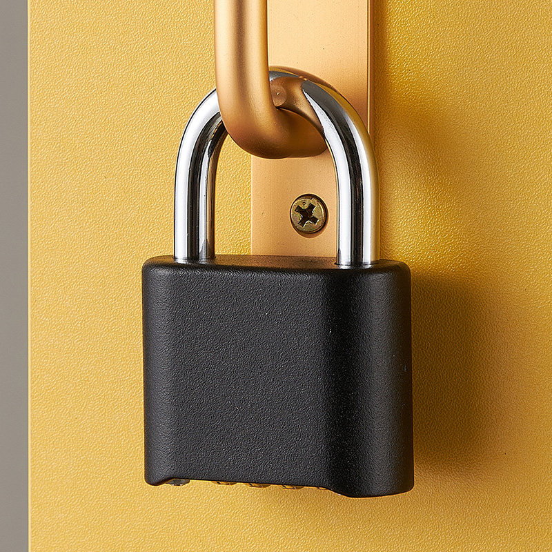 Brass combination lock padlock home gym cabinet student dormitory warehouse outdoor long beam door lock