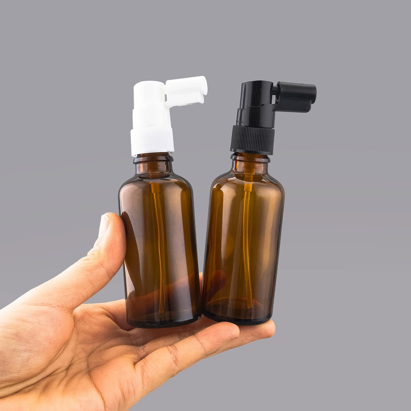 Nasal Sprayer with Light-Proof Glass Bottle, Dust-Proof Cap, Direct Spray Nasal Spray Bottle, Spray Bottle for Oral Medication