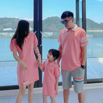 Net red fried street pro-daughter dress polo dress polo dress for a 4-mouth summer foreign air bubble short sleeve t-shirt