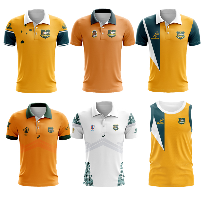 Australian National Team World Cup Women's and Children's Vests Retro Rugby Uniforms Australia Rugby