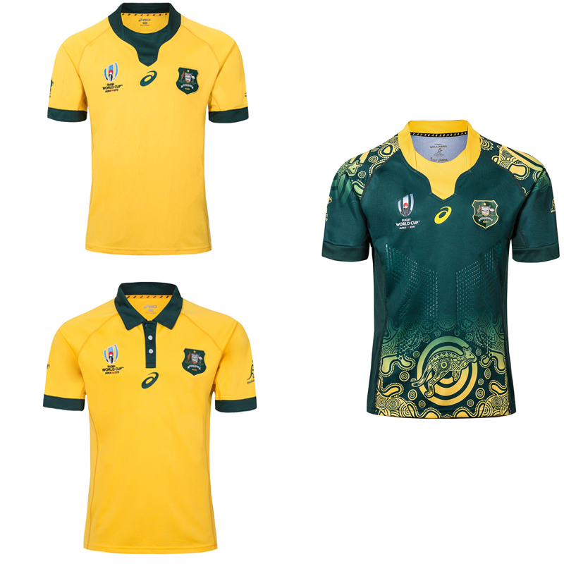 2019 Rugby World Cup Australia main away Olive T-shirt Polo jersey Rugby jerseys