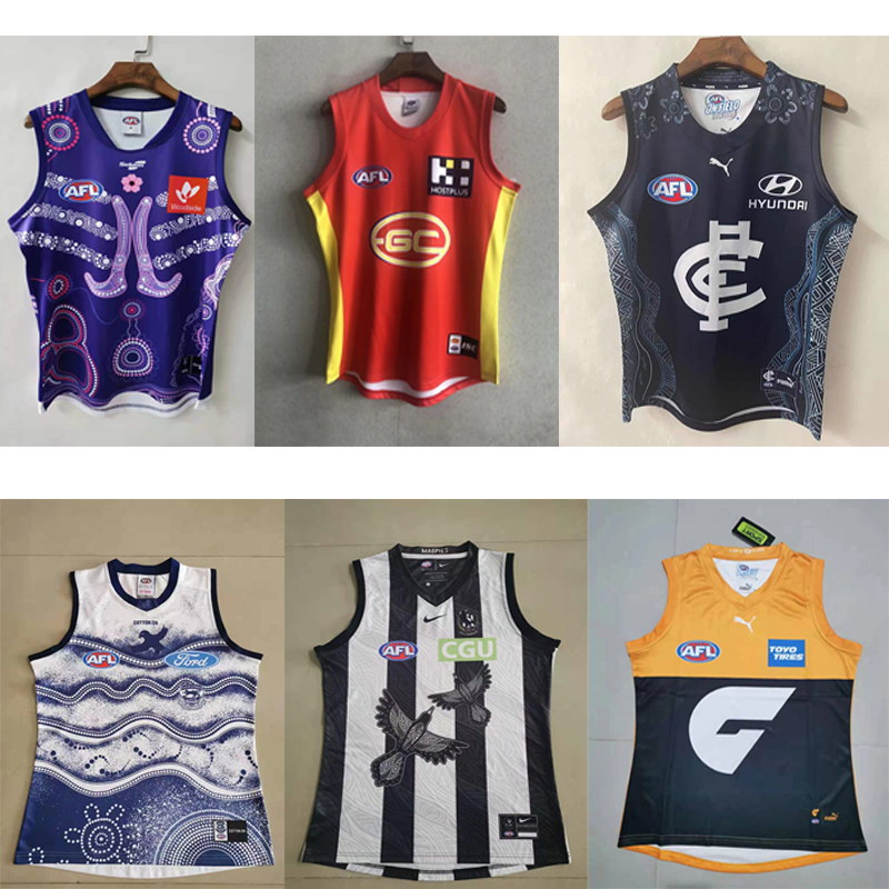 2021AFL Australia Essen Saints Ravens Geelong Cat Indigenous Edition Rugby Shirt Essendon Bombers