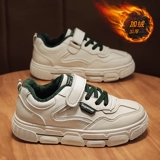 Детская демисезонная обувь, спортивные флисовые удерживающие тепло белые кроссовки для мальчиков, 2020, подходит для подростков