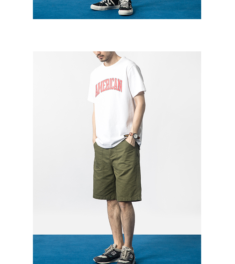 Navy craft American hạng nặng nền tảng lỏng lẻo thẳng năm điểm quần quân đội nam retro quần short dụng cụ hoang dã quần thể thao