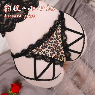 Sexy Women's Underwear, Summer Thin Style, 7A Grade Antibacterial Crotch, 2026 New Low-Waist Hollow Leopard Print Seductive Plus-Size Shorts