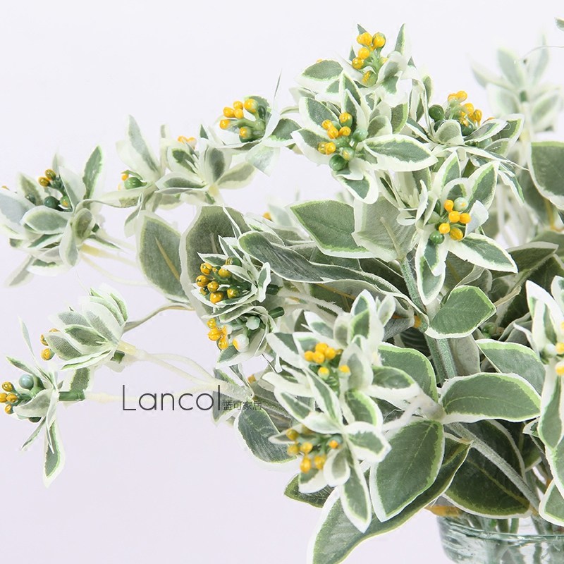 Lancol Blue Emulation Flowers Fresh White Green Tinnitus Floral Accessories Grass Home Design Decorative Swing