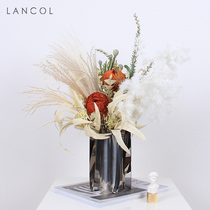 Lancol Brief Light Extravagant Orange Banke Wood Buddha Dust Floral Suit Living-room Table Putting Floral-Like Board Room Fake Flowers