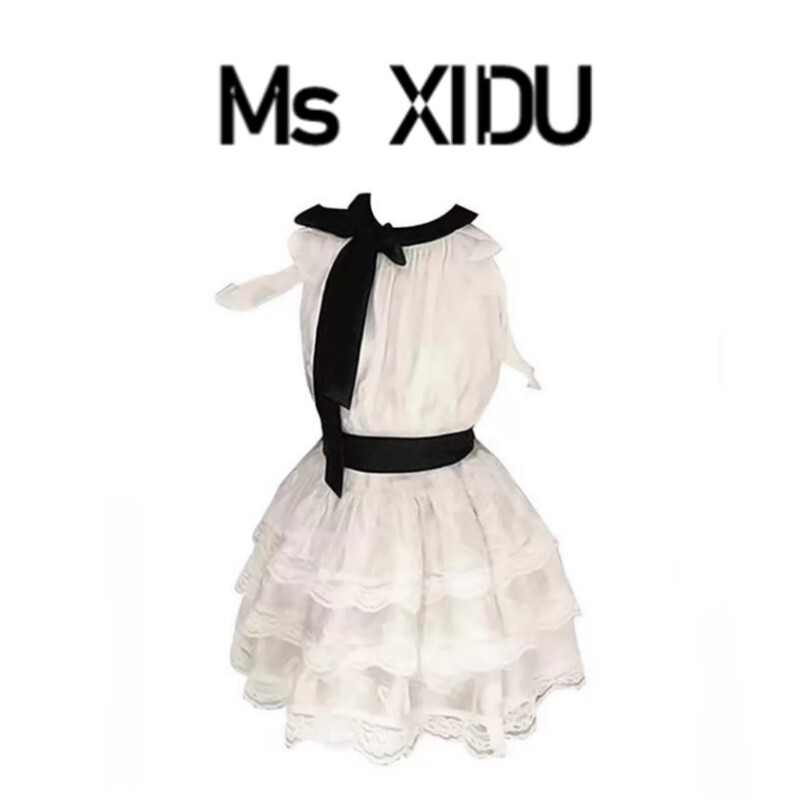 Ms Xidu Swan Dream 12m Large Skirt Vintage Feast Dress Sweet Lace-Up Doll Dress Summer