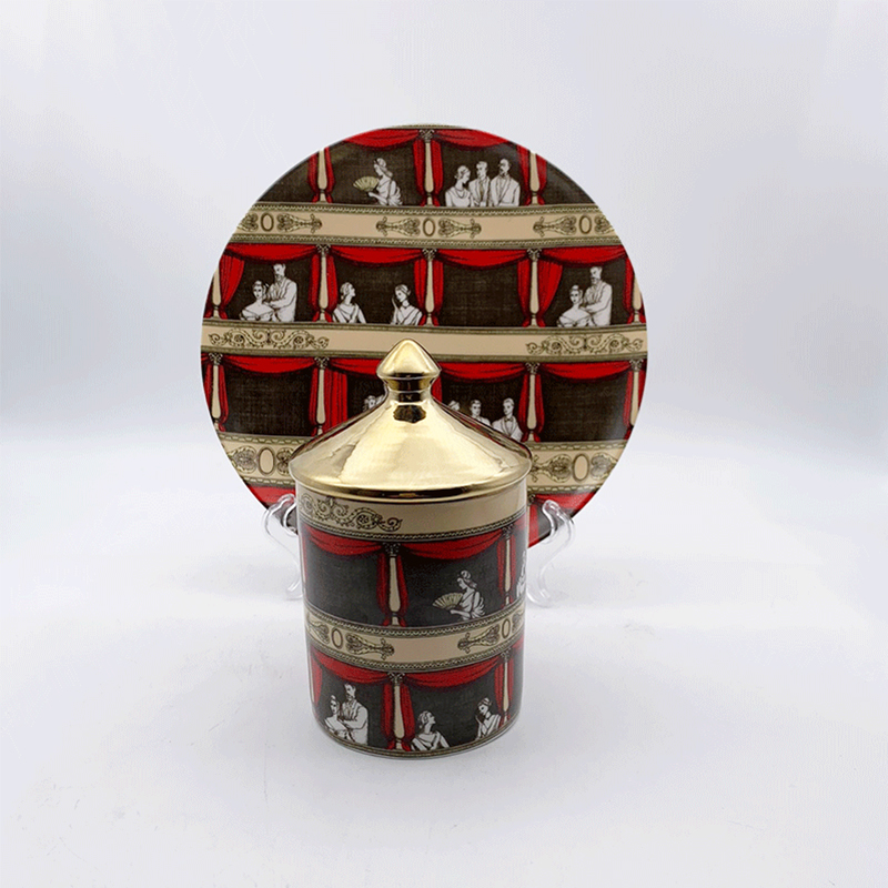 Fornasettia Opera Ceramic decorative plate Aromatherapy jar Home decoration Candlestick Dinner plate Storage jar Pen holder