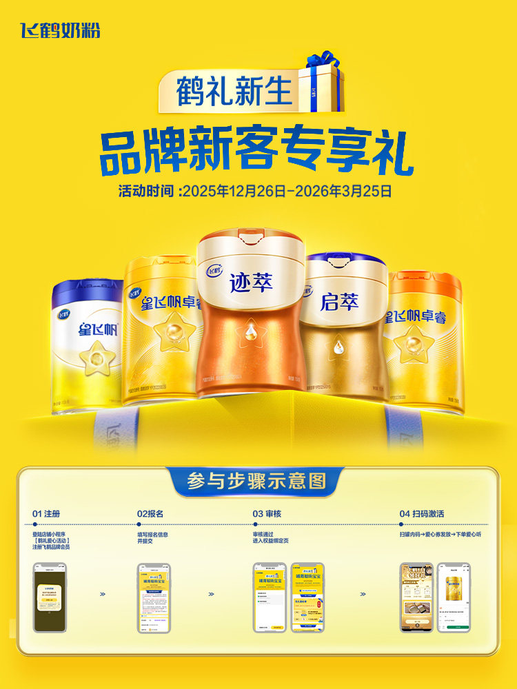 Brand New Customer I Feihe Xingfei Fan Zhuorui Proa2 Β-Casein Stage 3 Milk Powder 758g*6 Cans Hmo Upgrade