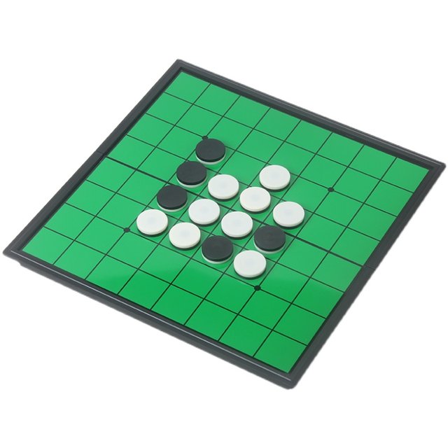 UB AIA ສີດໍາແລະສີຂາວ chess Magnet Chess Flip Chess Othello Chess Portable Magnetic Chess Folding Chess Board ເກມແຂ່ງລົດເດັກນ້ອຍ