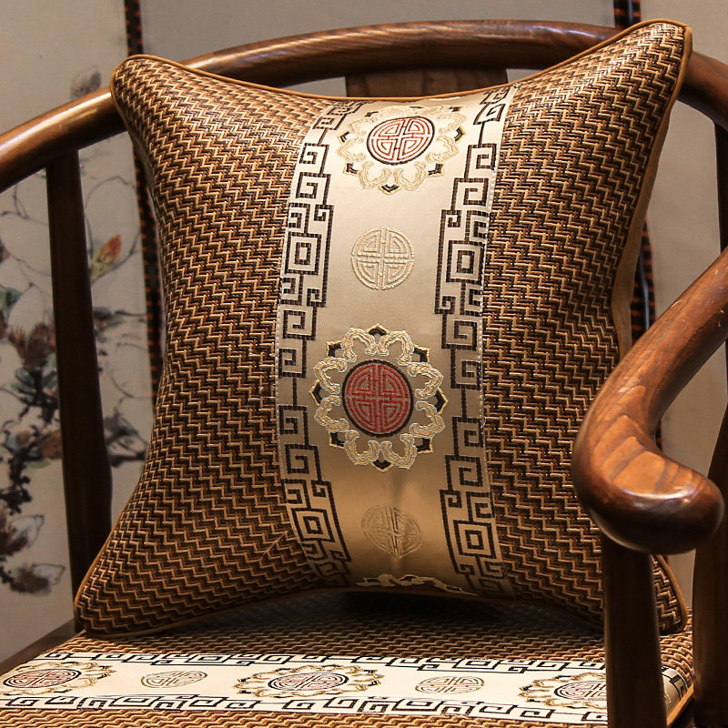 Summer Chinese-style sofa rattan seat cushion cover