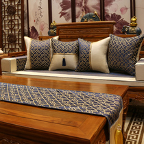 New Chinese Red Wood Sofa Cushion Solid Wood Furniture Cushion Back Cushions China Wind Non-slip Thickened of 5 pieces of bed