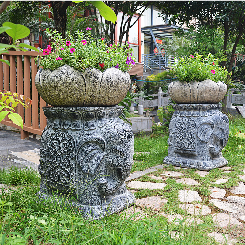 Elephant Ornament Garden Farm B&B New Chinese Courtyard Landscaping Outdoor Villa Entrance Small Yard Decoration