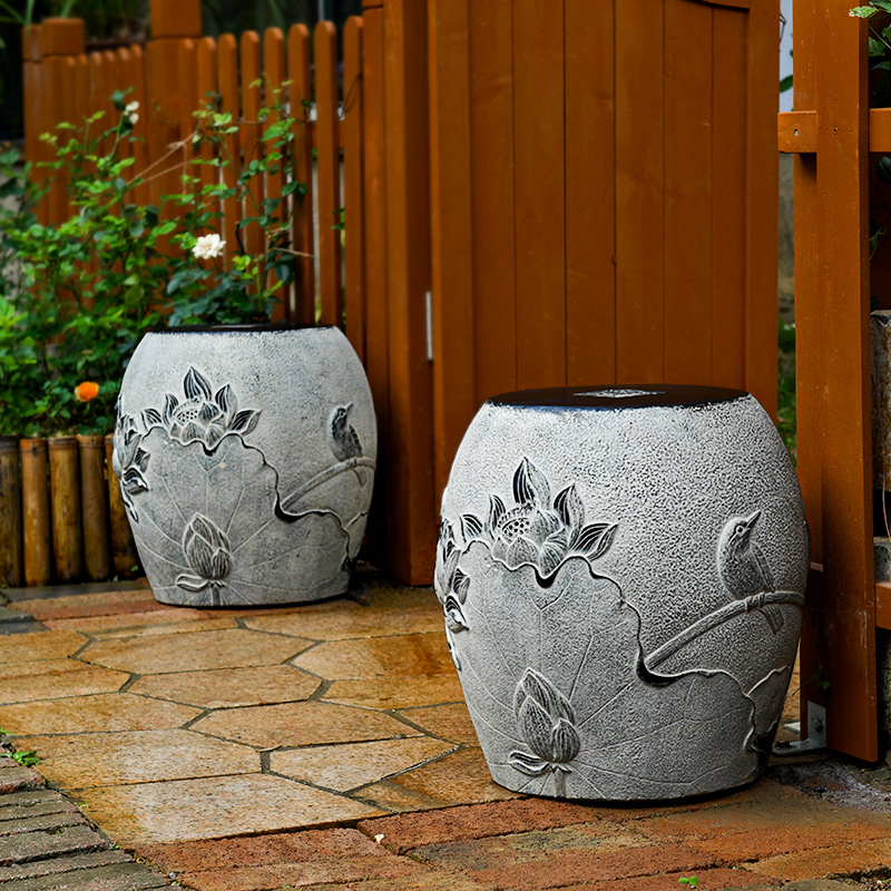 Cement Door Mound Outdoor Imitation Ancient Garden Villa Large Doorway Imitation Stone Bench Outdoor Patio Sitting Pier Retro Stone Mound