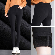 Plus velvet leggings for women to wear outside 2020 autumn and winter new warm lengthened thickened small feet pencil magic cotton pants