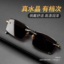 Crystal sunglasses sunglasses for men handsome men mens driving 2023 fishing glasses driver