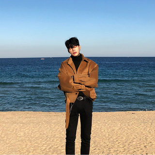 Woolen Coat for Men, Short Double-Sided Woolen Jacket, Non-Double-Sided Cashmere Jacket, Men's Double-Sided Woolen Winter Coat for Boys