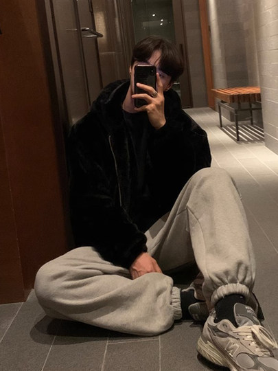 Winter Faux Shearling Jacket for Men, Fleece-Lined and Thickened Cotton Coat, Korean Style Loose Polar Fleece Jacket, Hong Kong Style Trendy Brand Cotton Clothing