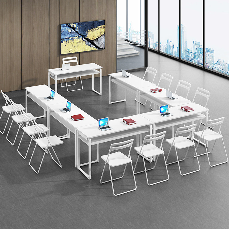 Student Desk and Chair Combination Training Desk Tutoring Class Desk Hosting Class Cram School Writing Desk Classroom Calligraphy Desk