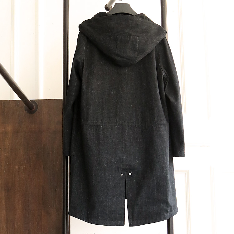 Những mẫu áo khoác denim nam đẹp trai mùa thu 2018 mới có thể được giảm béo ở eo trùm đầu áo gió dài nam NF81089 áo gió dáng dài