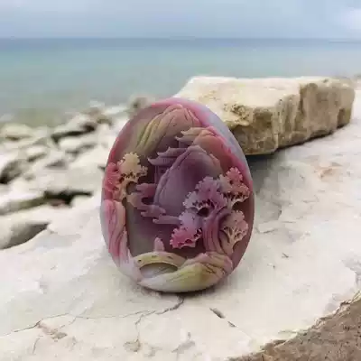 Water brother jewelry natural old mine salt source Agate Collection grade pendant colorful candy color full meat DIY accessories pendant