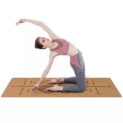 Men's and women's fitness mats, yoga mats, high-end professional natural rubber cork mats, non-slip household thickening