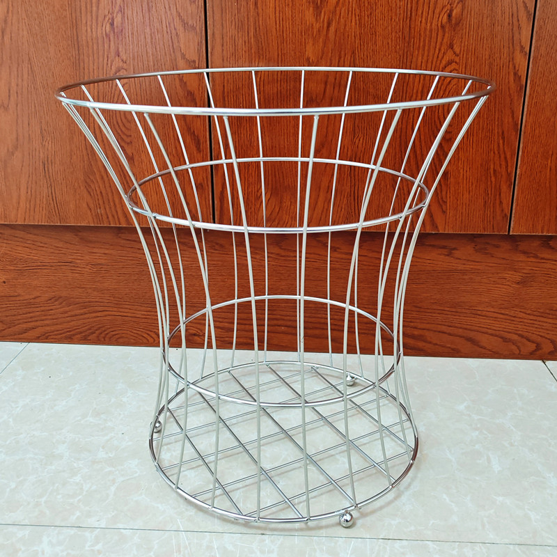 Stainless Steel Towel Rack Guest Room Bathroom Towel Storage Basket Linen Basket Hotel Commercial Hotel Supplies Towel Basket